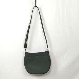 KATE SPADE FOREST GREEN LEATHER CROSSBODY HANDBAG
